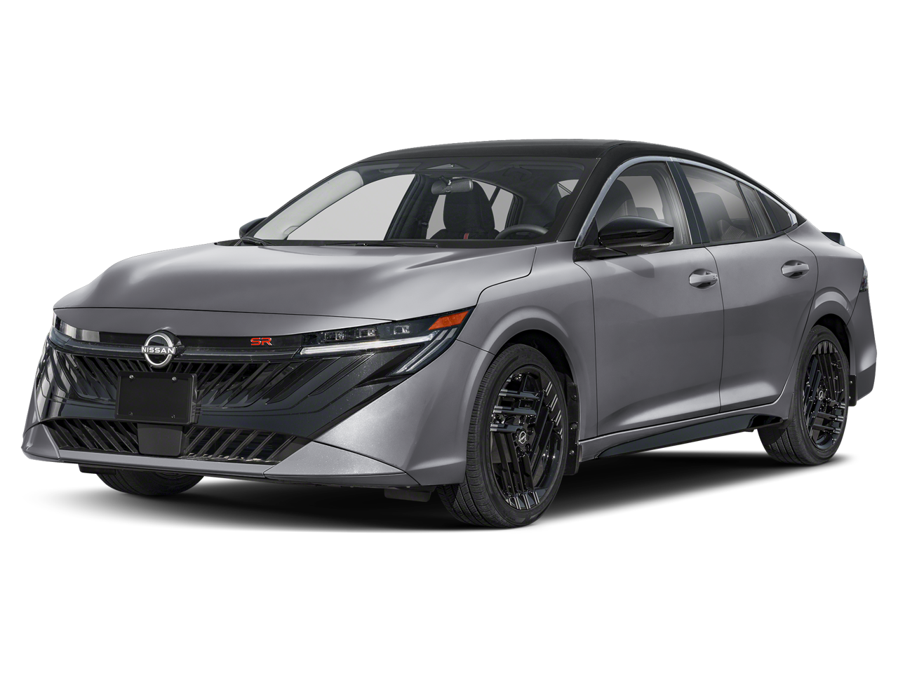 2026 Nissan Sentra SR in Atlantic Gray Metallic/Super Black — front three-quarter view