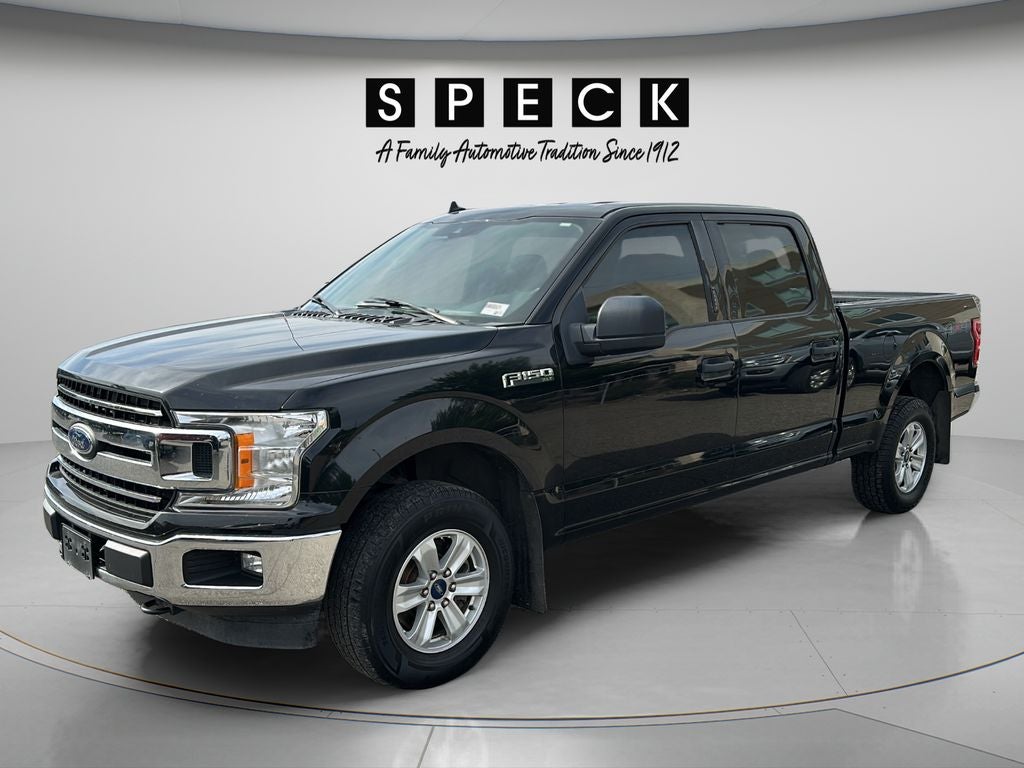 2020 Ford F-150 XLT in Agate Black — front three-quarter view