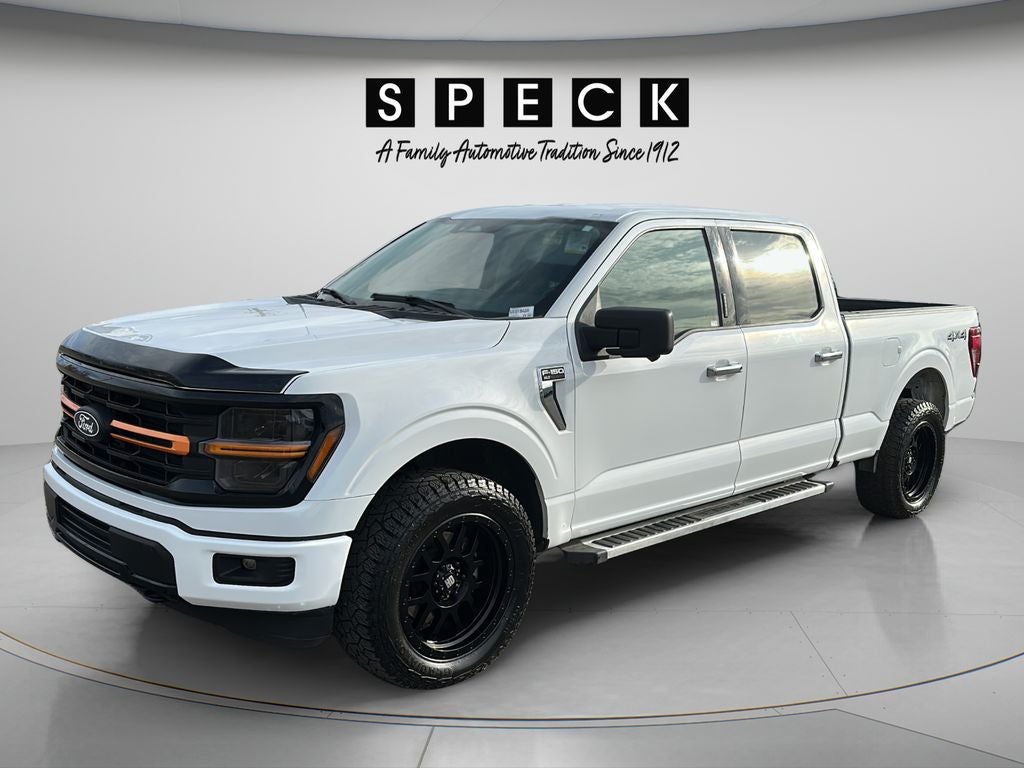 2024 Ford F-150 XLT in Oxford White — front three-quarter view