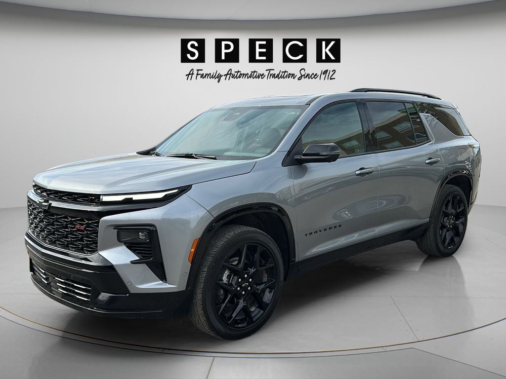 2024 Chevrolet Traverse RS in Sterling Grey Metallic — front three-quarter view