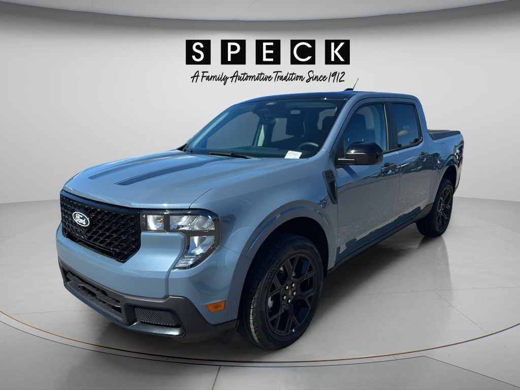 2026 Ford Maverick XLT in Azure Gray Metallic Tri-Coat — front three-quarter view