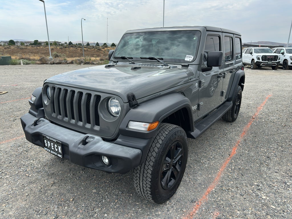 2018 Jeep Wrangler Unlimited Sport S 4x4 in Gray — front three-quarter view