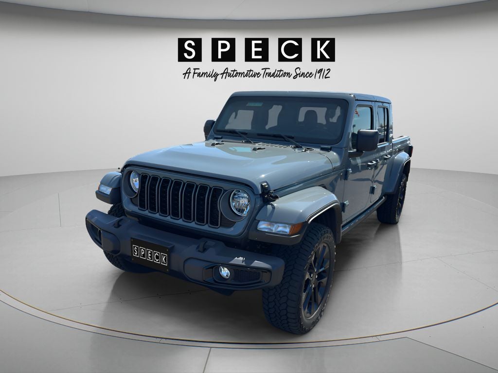 2025 Jeep Gladiator Nighthawk in Gray — front three-quarter view