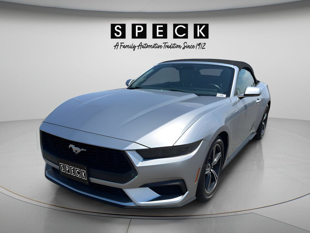 2025 Ford Mustang EcoBoost in Grey — front three-quarter view