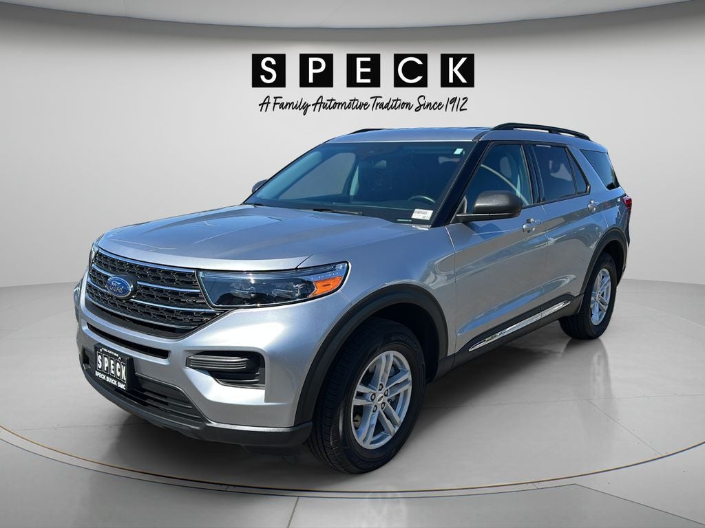 2022 Ford Explorer XLT in Silver — front three-quarter view