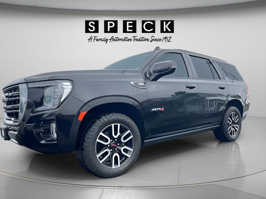 2022 GMC Yukon AT4 in Onyx Black — front three-quarter view