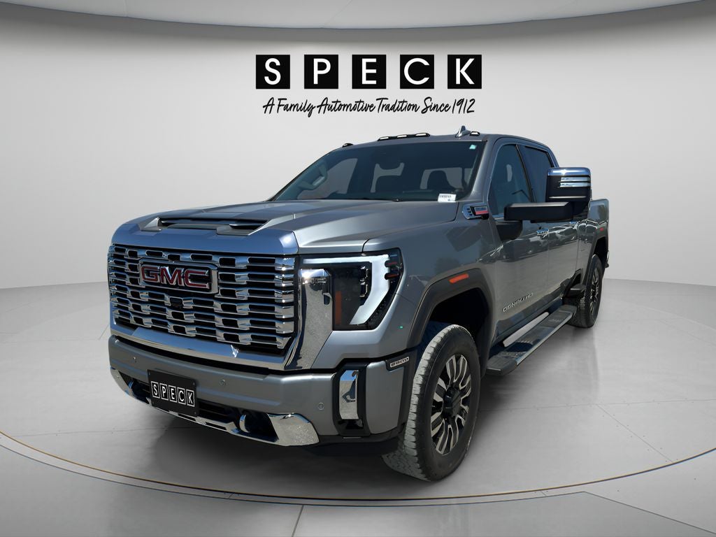 2024 GMC Sierra 2500 HD Denali in Sterling Metallic — front three-quarter view