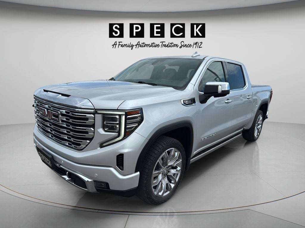 2022 GMC Sierra 1500 Denali in Quicksilver Metallic — front three-quarter view
