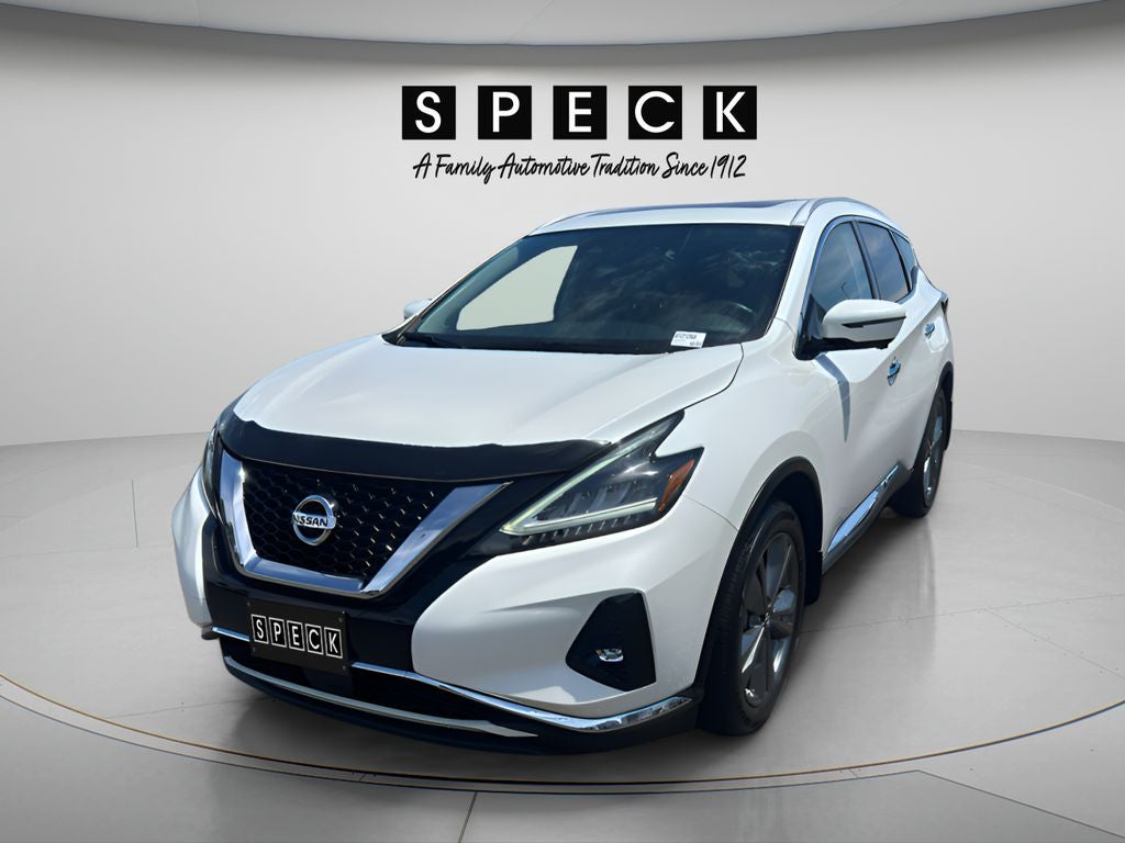 2019 Nissan Murano S in White — front three-quarter view