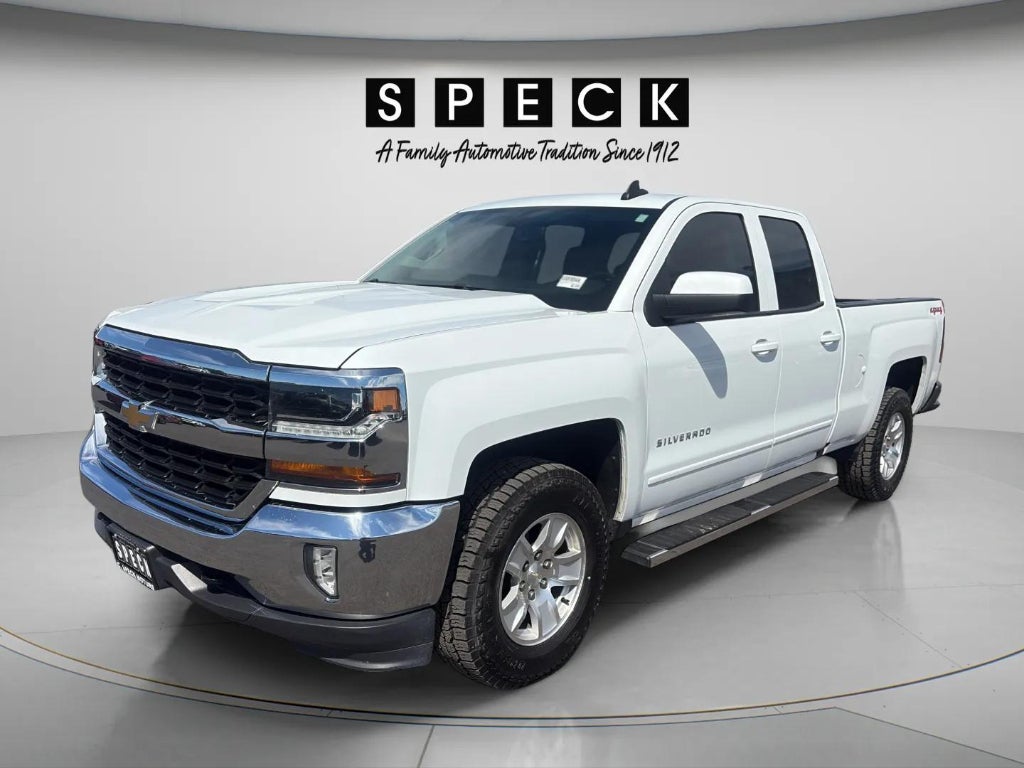 2017 Chevrolet Silverado 1500 LT in Summit White — front three-quarter view