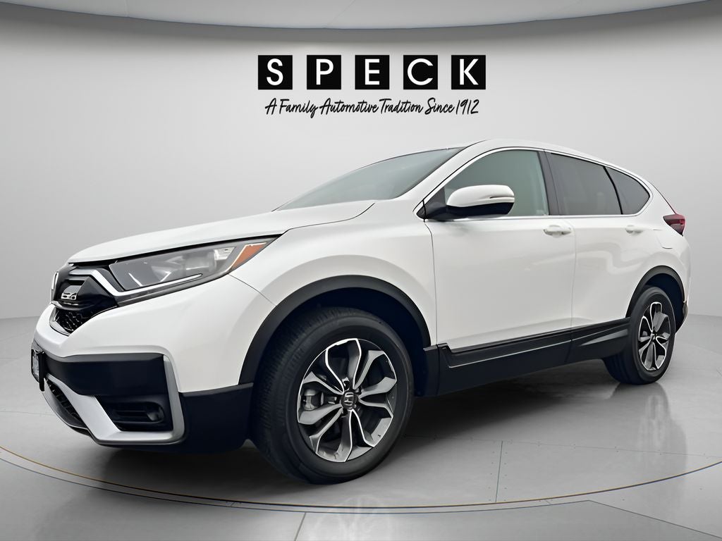 2022 Honda CR-V EX-L in Platinum White Pearl — front three-quarter view