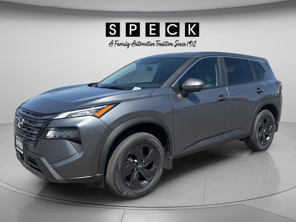 2026 Nissan Rogue SV in Gun Metallic — front three-quarter view